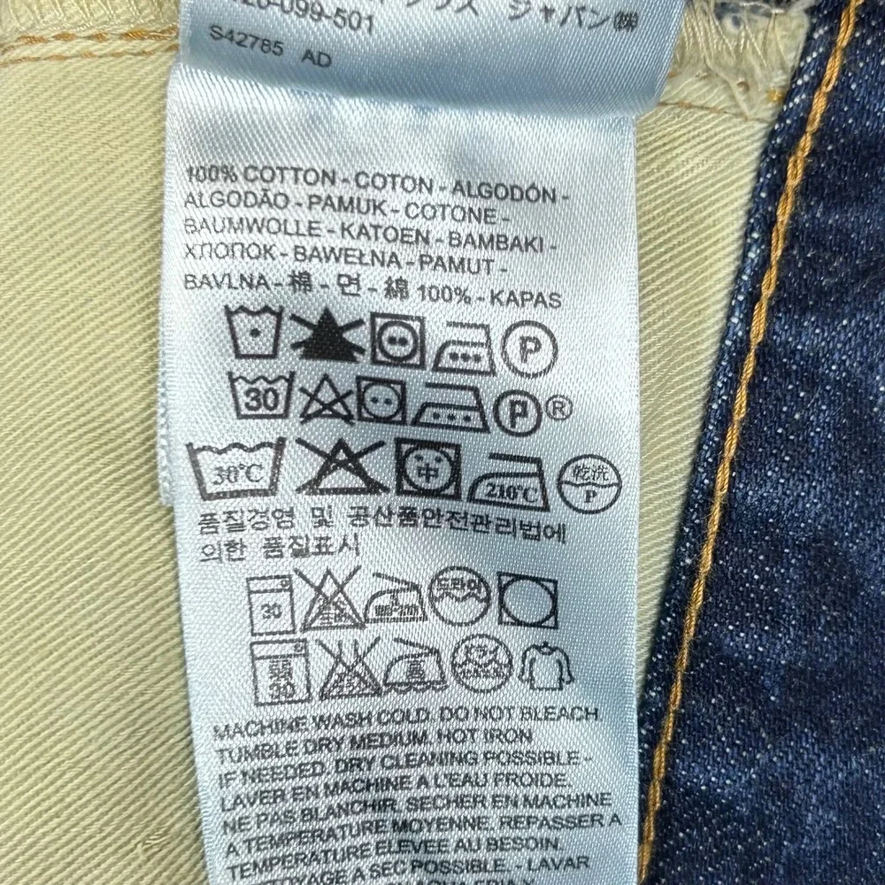 Levis 505-0217 Mens Reg Fit Straight Leg Jeans BIG E Selvedge W38 L32 Talon 42